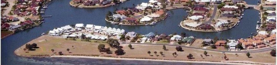 Waterside Canals from the air - strip